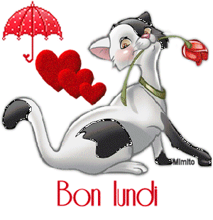 Gif animé Bon lundi chat